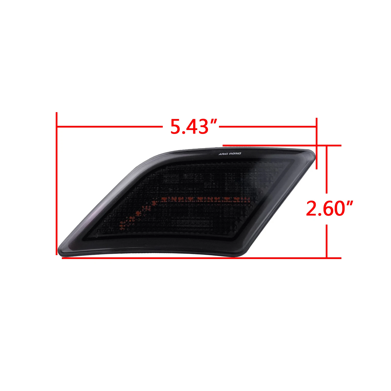 ANGRONG-Luz LED frontal ámbar para coche, marcador lateral con lente negra, para Mercedes W204 Clase C C230 C350, 2 unidades