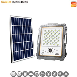 Saikiot Tuya Smart 2MP Wireless 100W Solar Spotlight Outdoor Waterproof WIFI Camera for Home Secuirty