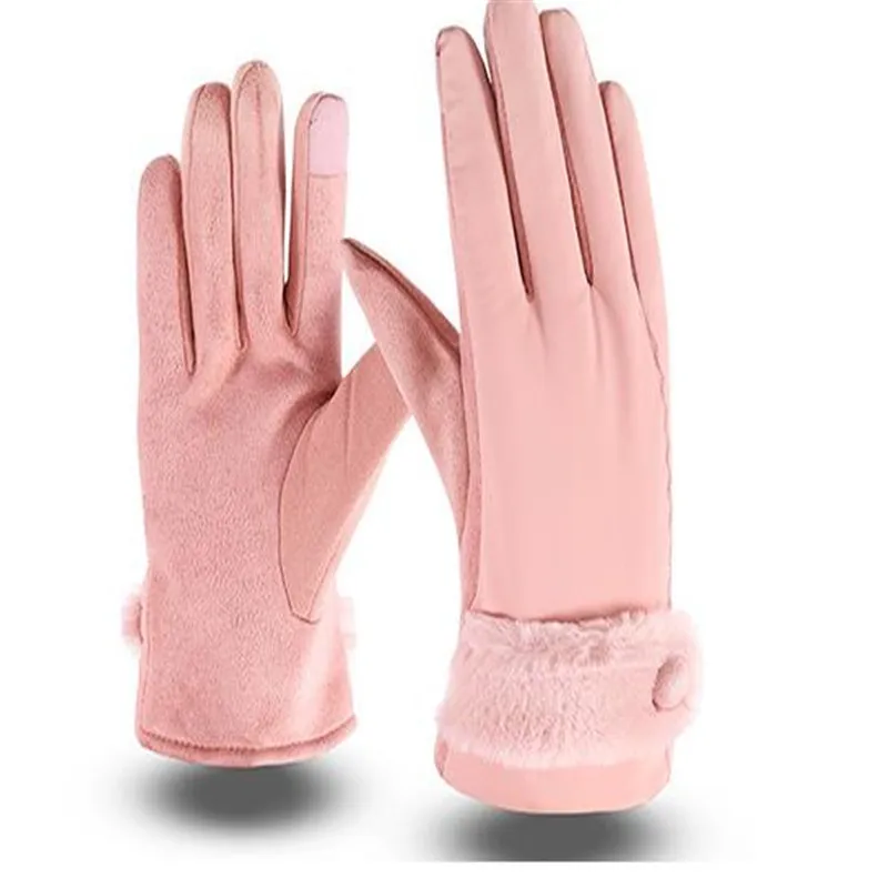 The new ms han edition lovely mouth add fine hair thickening warm gloves ride touchscreen gloves    ST-602