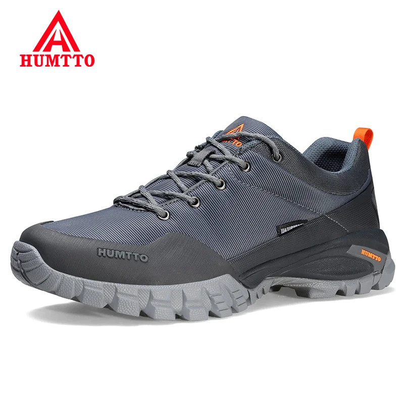 

HUMTTO Trekking Sneakers for Men Waterproof Hiking Shoes Mens Leather Camping Climbing Boots Male Mountain Tactical Safety Shoes