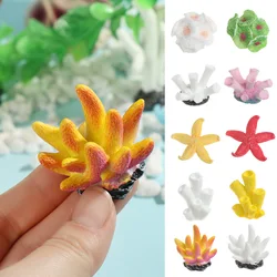 Artificial Coral Fish Tank Ornaments Simulation Starfish Resin Reef Rock Landscape Making Aquarium Decor Craft Desktop Adornment