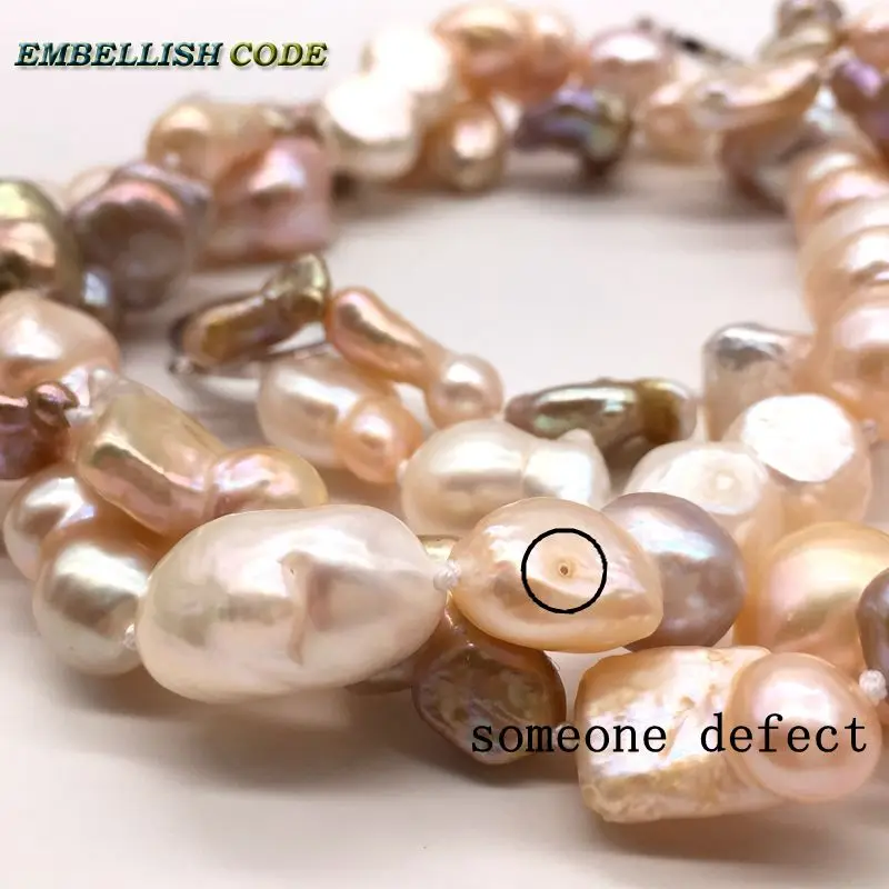 NEW Kind Baroque Keshi Stely Peanut And Elongate Shape Peach Mixed Twisted Natural Freshwater Pearls Statement Necklace Jewelry