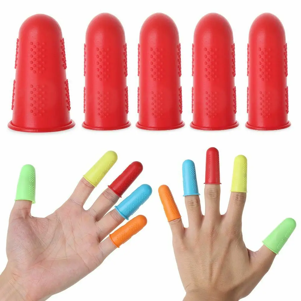 5Pcs Silicone Finger Protector DIY Sewing Quilter Finger Tip Craft Thimble Non-slip Finger Protector Needlework Sewing Accessori