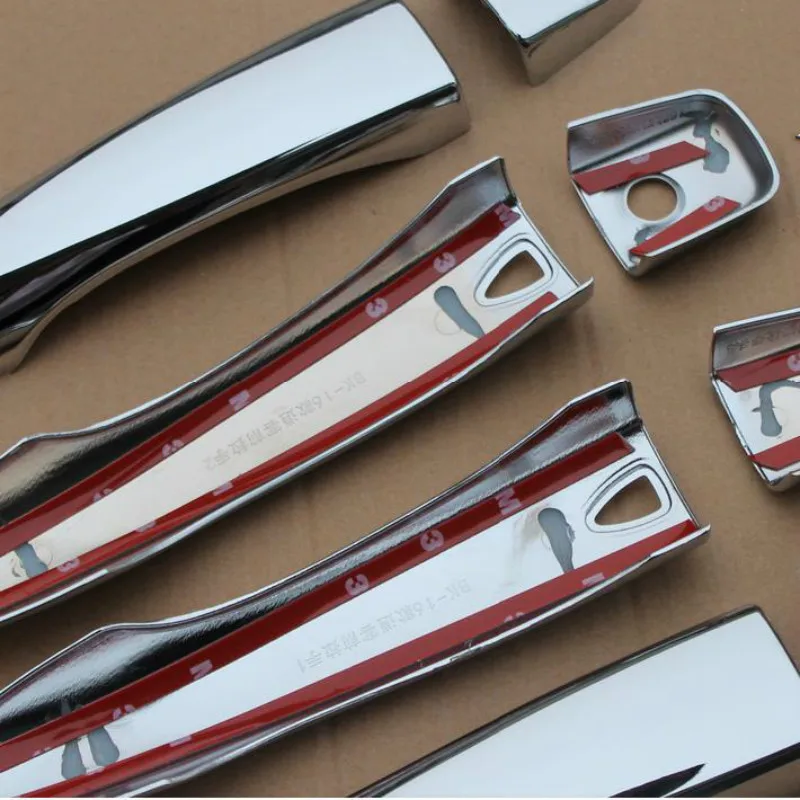 For Nissan Sentra B17 2014 2015 2016 2017 2018 2019 Chrome Door Handle Cover Pad Sticker Molding Styling Overlay Car Accessories