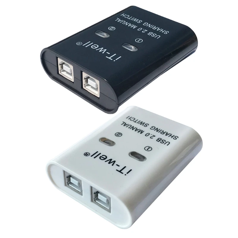 USB جهاز مشاركة الطابعة 2 في 1 خارج تقاسم الطابعة التبديل 2-Port دليل KVM التبديل الفاصل محور محول