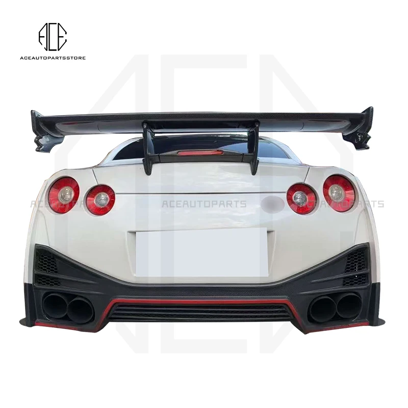 

Real Carbon Fiber Car Rear Wing Trunk Lip Spoilers For Nissan GTR GT-R R35 2012-2021