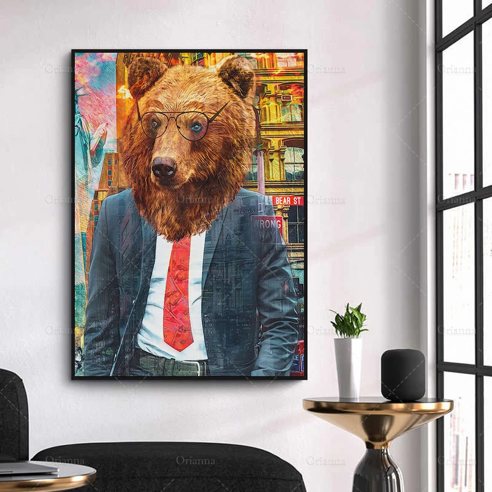 Stock Market Wall Art – Office Decor For Brokers – Gift For Bankers – Business Posters And Prints Canvas Painting Pictures Decor