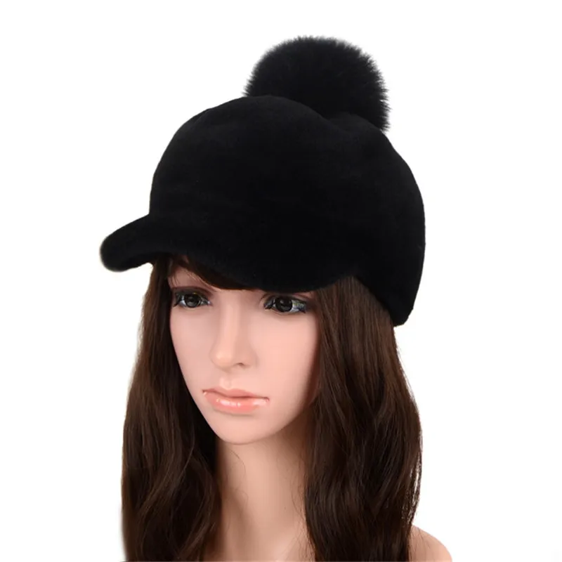 

2024 Wowen Shearing Sheepskin Hat Knit Hat Hat Fur Women Autumn and Winter Russian Fashion Hat Hat Female Casual Hat Cap