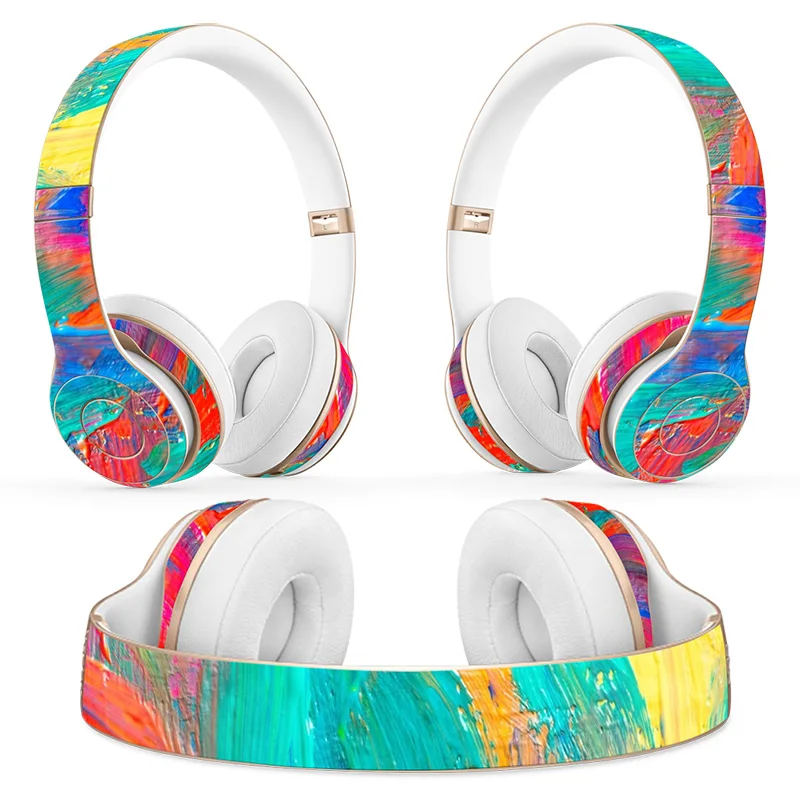 colorful design Headphone Sticker for Beats Solo 2 solo 3 Wireless Headphone skin sticker for solo2 solo3 vinyl sticker