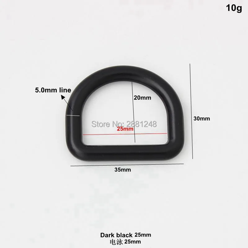 10-30 шт. 10 мм 13 16 19 мм 25 32 мм темно-черные закрытые Кольца dee, мешки, металлические аксессуары, сплав, литой, сварное d-образное кольцо,