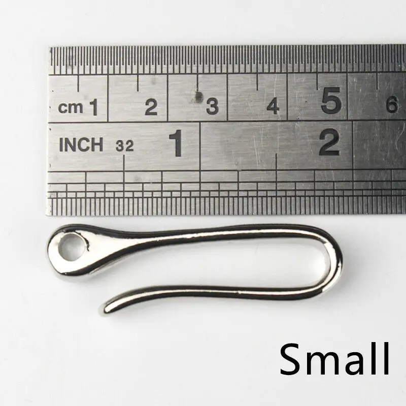 1 x Brass Belt U Hook Fob Clip Keychain Retro Vintage Chrome plated Key Ring Wallet Fish Hook 3 sizes available