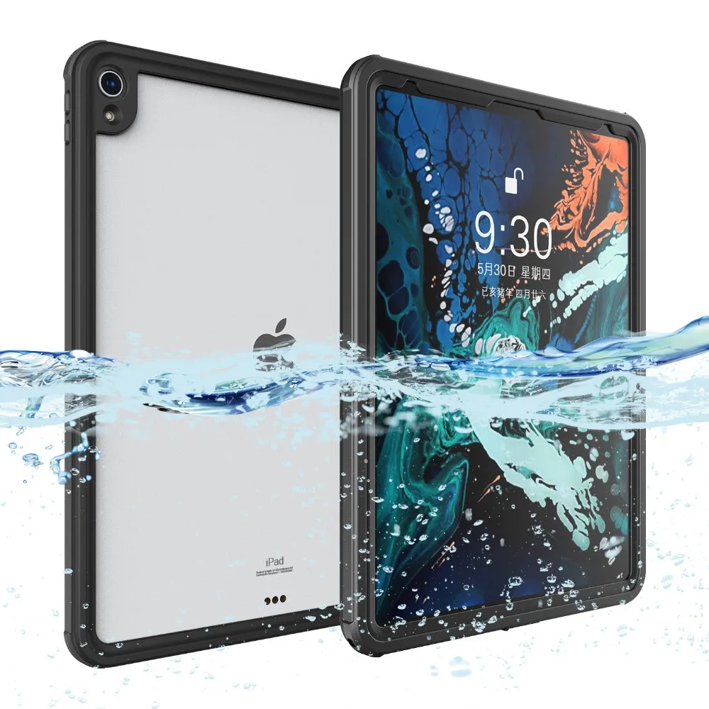 Waterproof Case for iPad pro 12.9inch 6.6ft Full Body Protection Heavy Duty Drop Proof with Kickstand Built-in Screen Protector