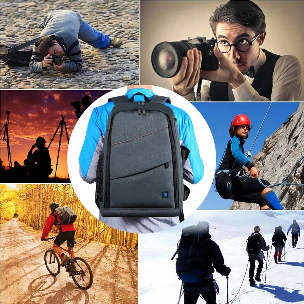 PULUZ Outdoor Portable Lowepro Waterproof Shoulders Camera Bag Backpack Photography DSLR Photo Video Lens Cases for Laptop