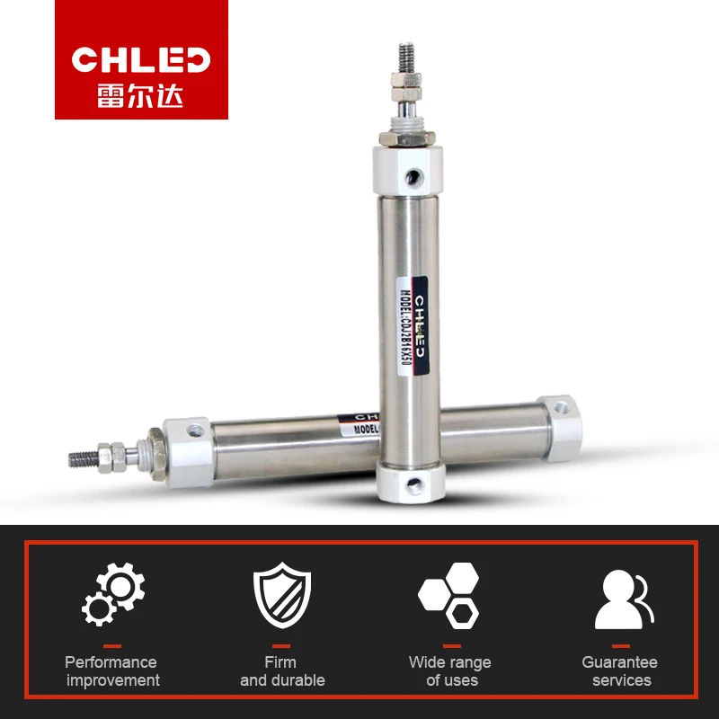 CDJ2B Type Mini Pneumatic Air Cylinders Stainless steelr Pen type cylinder 10/16mm Bore 10/15/20/25/30/35/40/50/100/125mm Stroke