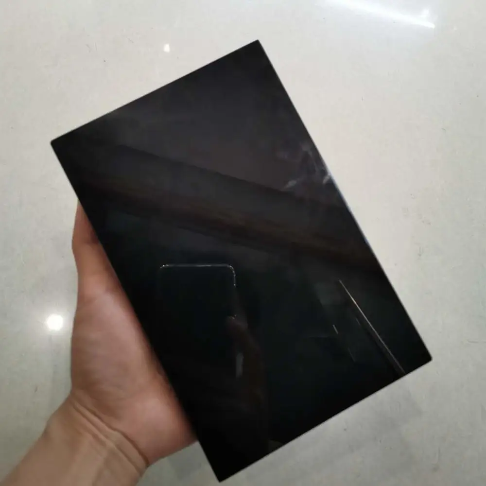 12*18cm Natural Black Obsidian rectangle for feng shui decoration