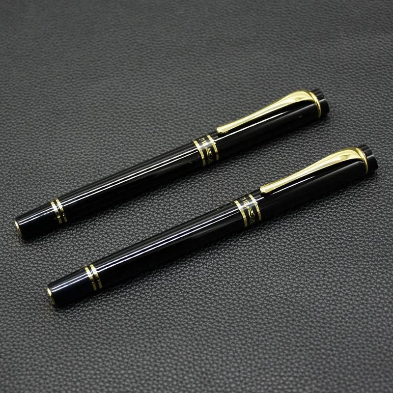 

18Pcs Business ink pen golden and black 0.5mm Nib Fountain Pen for School & Business Office Stationary Wholesale