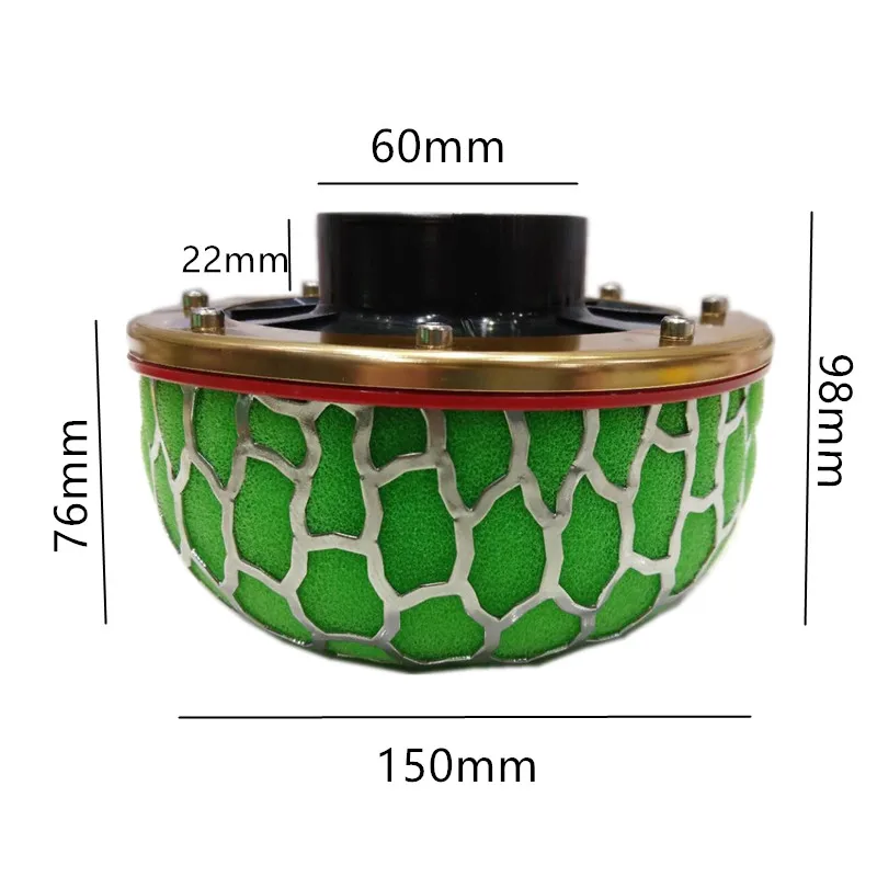 Spsld genel amaçlı yeşil sünger hava filtresi soğuk HAVA GİRİŞİ yüksek akış 60mm 80mm 100mm yüksek performanslı solunum filtresi