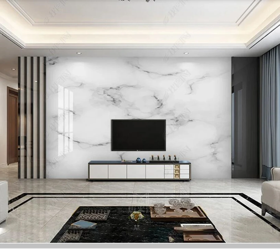 

Papel de parede Stone pattern ink white marble pattern modern 3d wallpaper mural,living room tv wall bedroom bathroom home decor