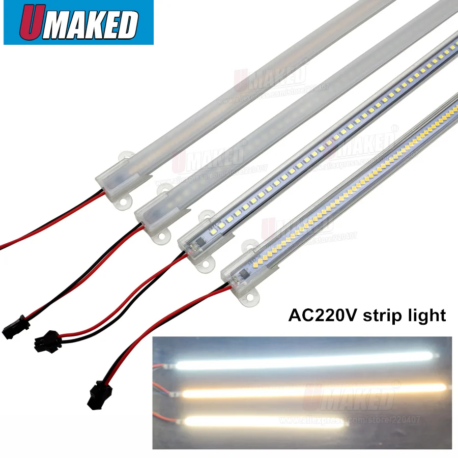 10pcs 10-50cm LED Bar Light AC220V High Brightness 2835 LED Rigid Strip Energy Saving LED Fluorescent Tubes