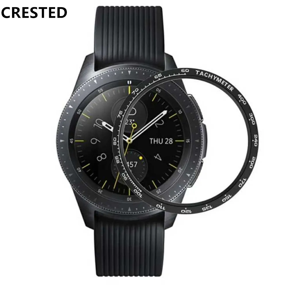 Bezel For Samsung Galaxy Watch 4 Classic 46mm 42mm Gear S3 frontier Ring Adhesive watch case Cover Anti watch accessories