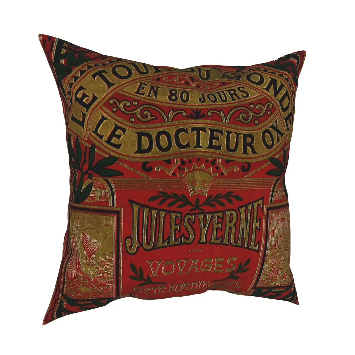 Jules Verne Around The World Pillowcase Creative Zip Decor Pillow Case for Bed Cushion Cover Wholesale