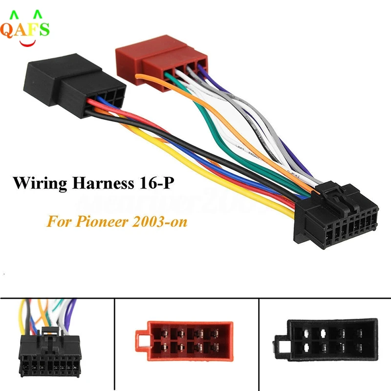 1 Pcs Car Wire Harness Adaptor For Kenwood / JVC Auto Stereo Radio ISO Standard Connector Adapter 16 Pin Plug Cable Plug-Play