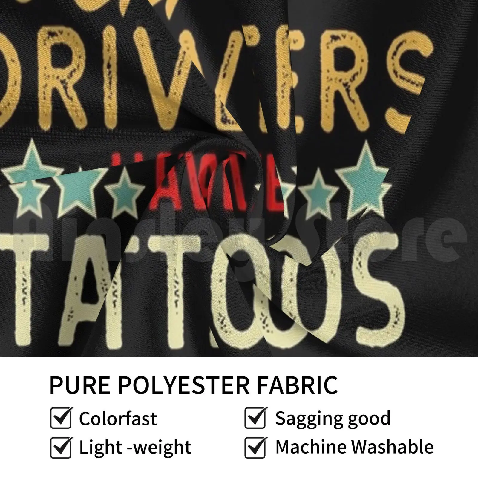 Awesome Truck Drivers Have Tattoos And Beards Tapestry Background Wall Hanging Fathers Day Truck Drivers Funny