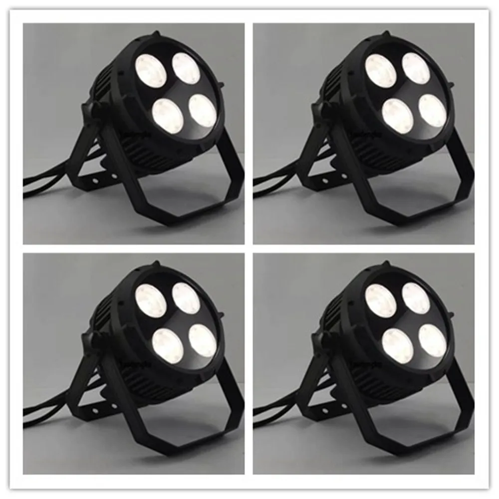 4pcs Waterproof COB Par led 4x50w 2 in 1 Warm Cool White outdoor mini LED cob Par Can light