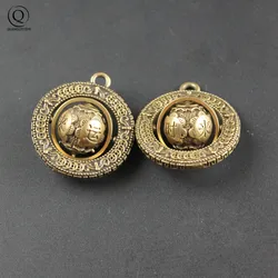 Chinese Characters Blessing Globe Keychain Fashion Rotating Money Lucky Copper Ball Keychain Jewelry For Men Women Birthday Gift