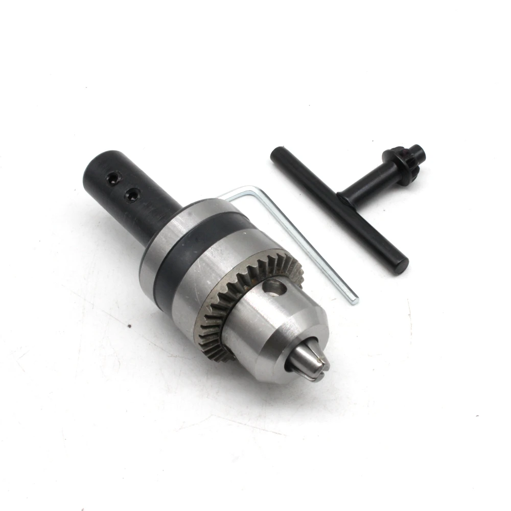 Cap 1.5-10mm Electric Drill Chuck with 8mm Connector Rod Motor Shaft Key Wrench Power Tools