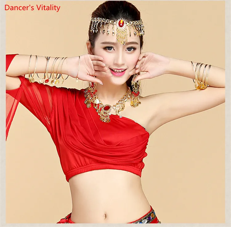 

2018 6 Colori Sexy Danza Del Ventre Top per Le Donne Costume Danza Del Ventre Top Chiffon Belly Dance Top