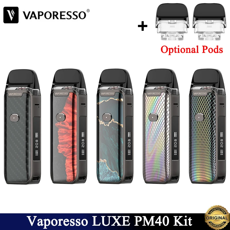 Original Vaporesso Vape LUXE PM40 Kit with 40W mod 4ml Luxe PM40 Pod Electronic Cigarette Vaporizer Vs Vinci Air Vapor Vaping