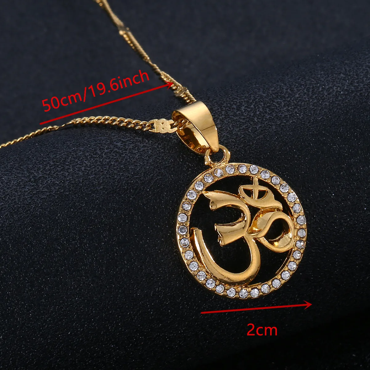 Gold Color OHM Hindu Buddhist AUM OM Pendant Necklace Hinduism Yoga India Outdoor Sport Yoga Chain Jewelry