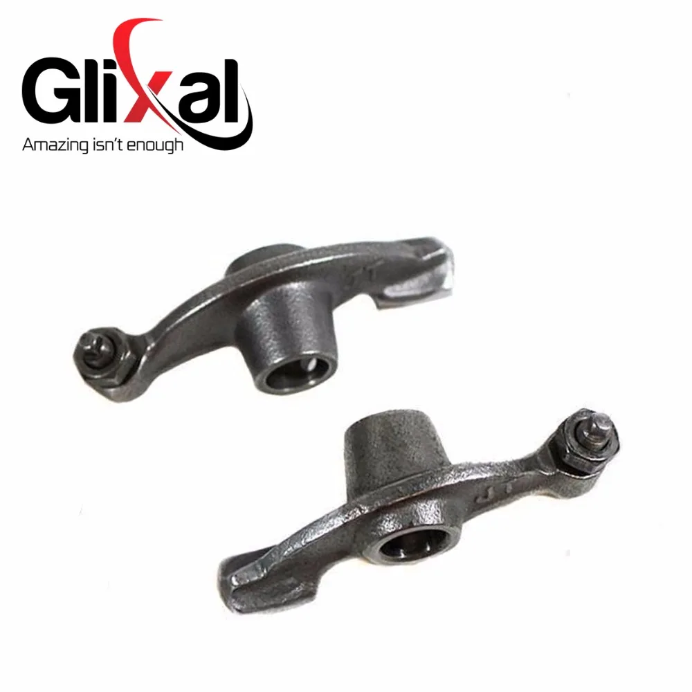 Glixal GY6 49cc 50cc Scooter Moped ATV Cylinder Head Valve Rocker Arms for 139QMB 139QMA Engine (64mm & 69mm Valve)