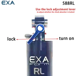 Bicycle shock absorber EXAform 588RL 190MM/185MM mountain bike rear bladder rear shock absorber double air pressure can lock