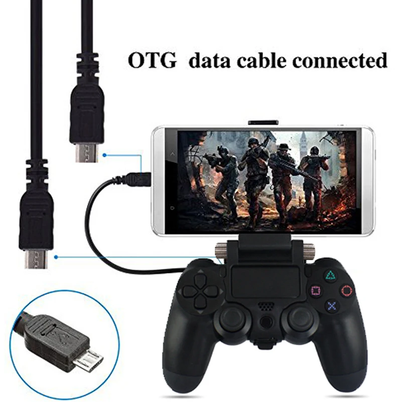 for PS4 Game Controller Smart Mobile Phone Clip Clamp Mount Holder Stand Retractable Bracket For PS4 iPhone Android Phone Holder