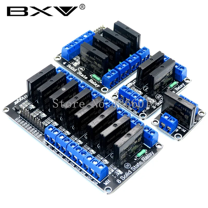 5V Relay 1 2 4 8 Channel SSR Low Level Solid State Relay Module 250V 2A For Arduino 1 2 4 8 Way