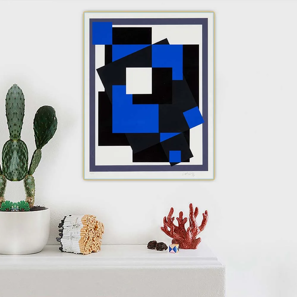 Victor Vasarely optische visuelle Kunst, Leinwand, Ölgemälde, Ästhetik, Bild, Hängedekoration, Heimdekoration