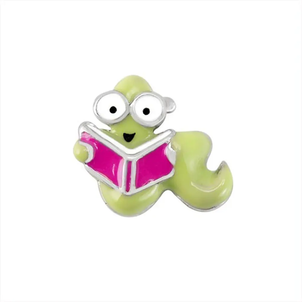 

10pcs Bookworm Custom Floating Charms For glass living locket necklace Watches