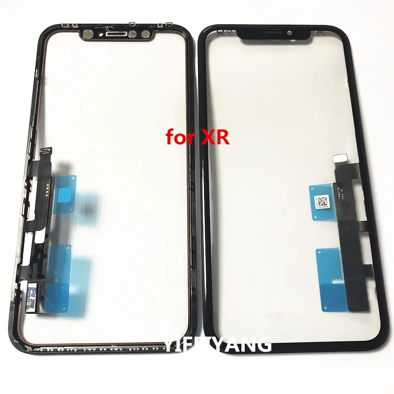 Orijinal LCD dokunmatik Panel sayısallaştırıcı sensörü cam çerçeve + OCA Film tutkal ile iPhone XR 11, ekran kapak tamir, orijinal