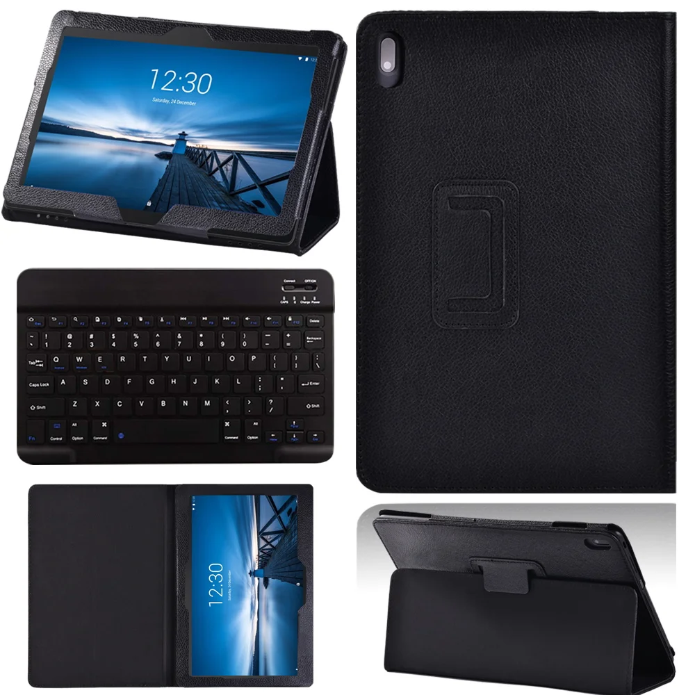 Чехол из искусственной кожи для Lenovo Tab E10 TB-X104F 10,1 дюйма, устойчивый к падению задняя крышка для планшета, мягкий чехол-подставка + клавиатура Bluetooth + стилус