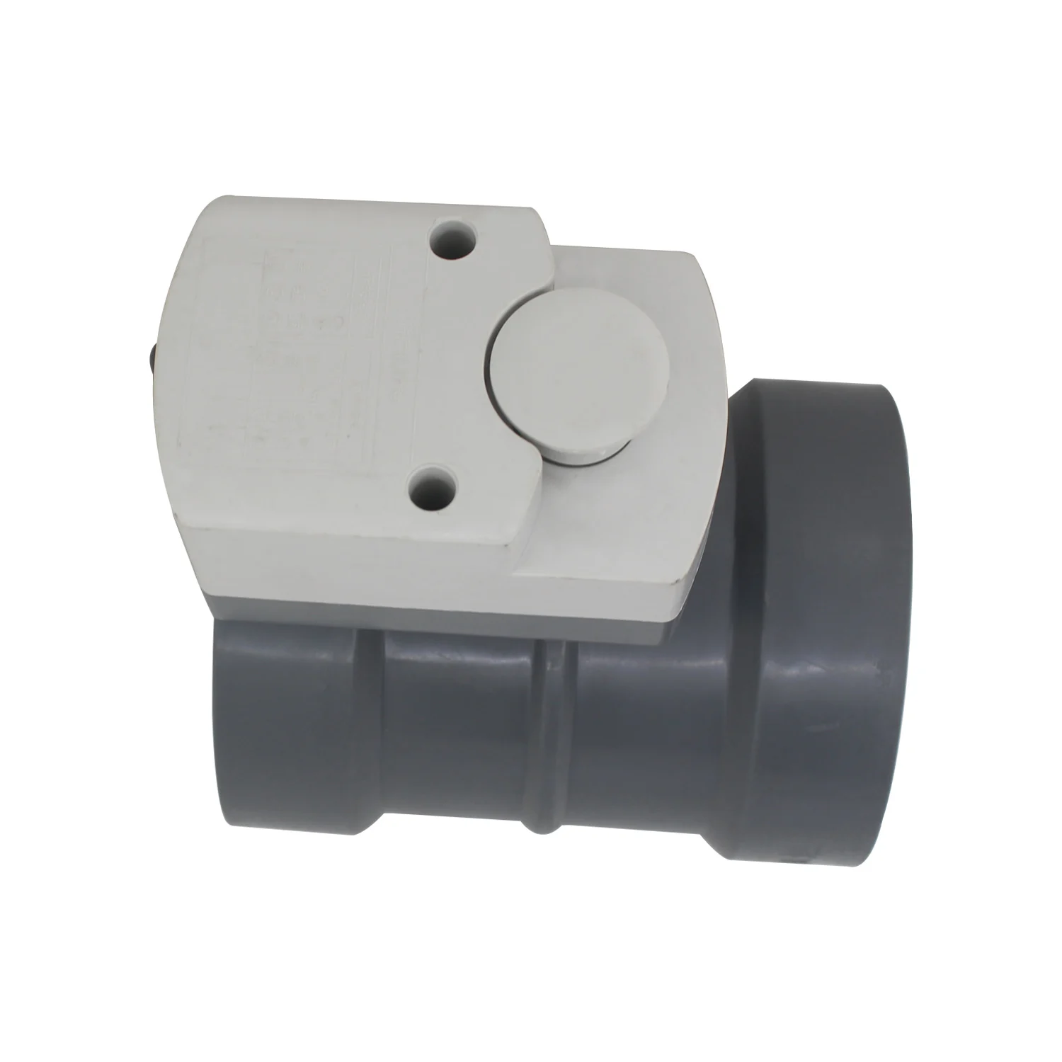 PVC Electric Air Duct Valve ID 50-250mm Air Damper Valve Motorized Pipe Valve with AC 220V Actuator for HVAC Ventilation System
