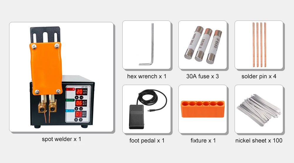 JST-IIS Spot Welding Machine High Power 3KW Use For 18650Lithium Batteries Pack Spot Welding Precision Pulse Spot Welder Machine