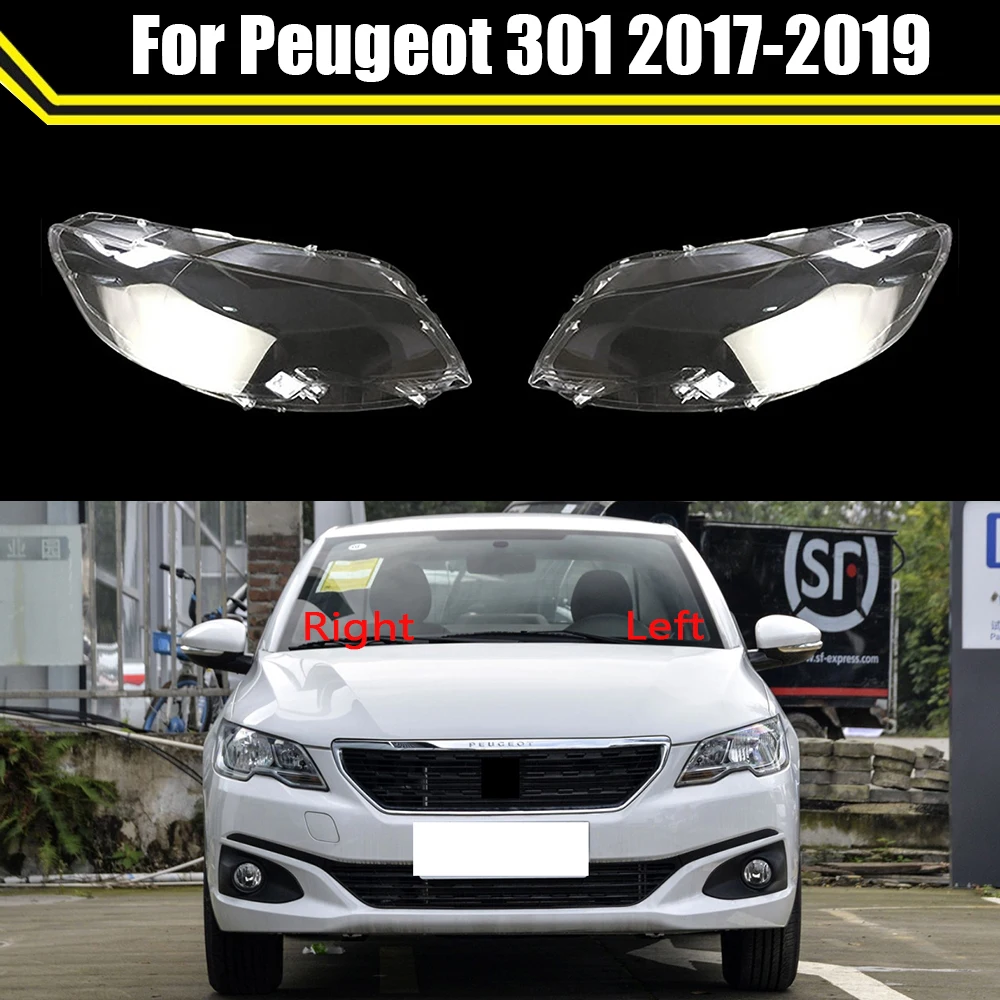 

Car Front Clear Lens Lamp Shade Shell For Peugeot 301 2017 2018 2019 Transparent Auto Light Case Headlight Cover Headlamp Caps