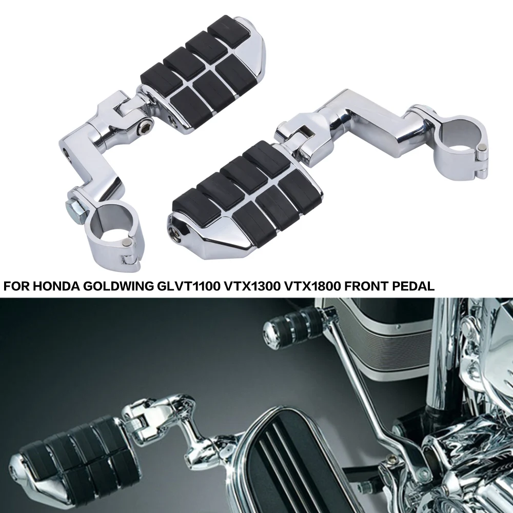 For Honda Goldwing GL1800 VT1100 VTX1300 VTX1800 Front Pedal Sportster Suzuki Motorcycle Highway Clamps Foot Pegs Footrest