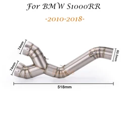 Motorcycle Exhaust Middle Link Pipe Escape Connection Pipe System For BMW S1000RR S 1000 RR 2010 2011 2012 2013 2014 2015-2018