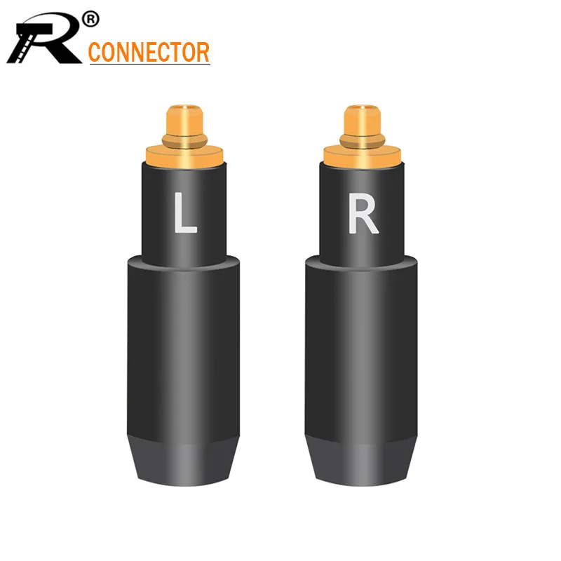 2pcs/1pairs  Pin Plug for Audio-technica ATH ESW750 ESW950 ES770H 990 HEnthusiasts Earphone Jack MMCX Male Gold Plated Earphone