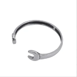 Adjustable Hip-hop Wrench Bracelet Spanner Lever Installation and Removal Pry Tool with Free Size Bangle