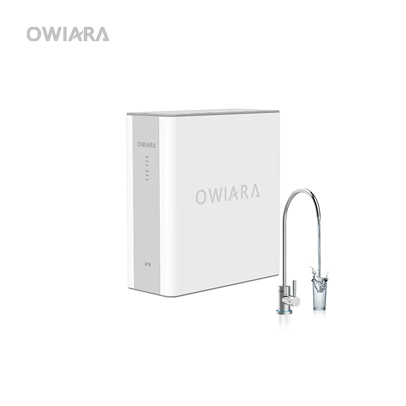 Owiara water purifier 75G RO reverse osmosis filter integrated water plate dual core stainless steel faucet 2L / MIN large flow