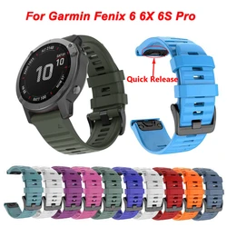 Garmin fenix6 6s 6x pro 솔라 스마트 시계 스트랩 실리콘 밴드, Garmin Fenix 5X 5 5s Forerunner935 945 퀵 릴리스 스트랩